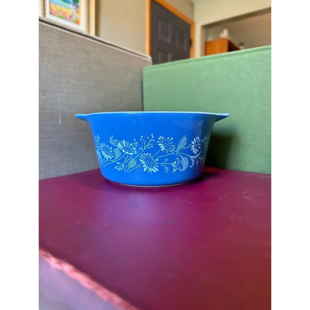 Pyrex Colonial Mist 473‑B • 1 Qt Casserole • Vintage • 1983